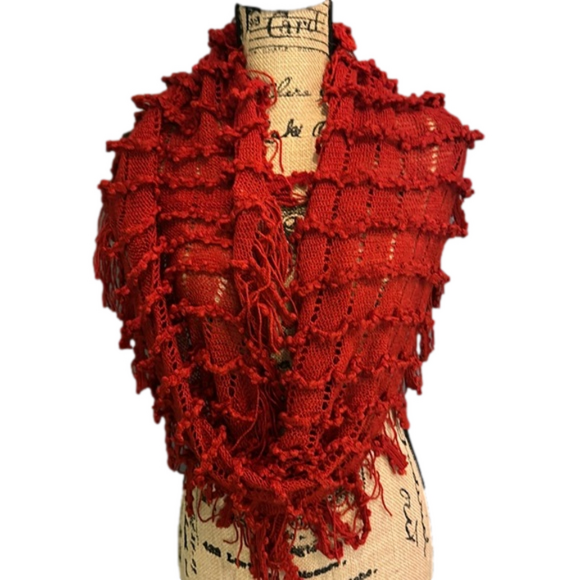 Accessories - Cranberry Infiniti scarf. NEW